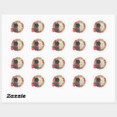 Sticker Rond J'aime mon Cairn Terrier (Feuille)