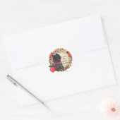 Sticker Rond J'aime mon Cairn Terrier (Enveloppe)