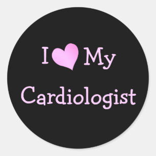 Sticker Rond J'Aime Mon Cardiologue