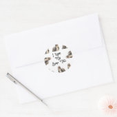 Sticker Rond J'Aime Mon Chih Tzu (Enveloppe)