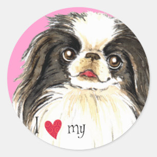 Sticker Rond J'aime mon chinois japonais