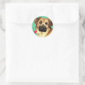 Sticker Rond J'aime mon Chinook (Sac)