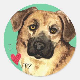 Sticker Rond J'aime mon Chinook