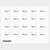 Sticker Rond J'aime mon chocolat Labrador (Feuille)