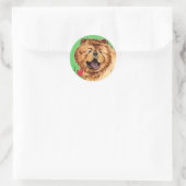 Sticker Rond J'aime mon Chow (Sac)