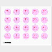 Sticker Rond J'Aime Mon Clydesdale (Feuille)