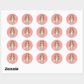 Sticker Rond J'Aime Mon Cocker Spaniel (Feuille)