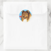 Sticker Rond J'aime mon collie (Sac)