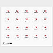 Sticker Rond J'aime mon coureur (Feuille)