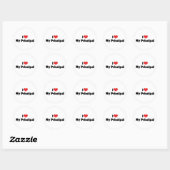 Sticker Rond J'aime mon directeur (Feuille)
