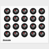 Sticker Rond J'Aime Mon Espion Chinois _2 (Feuille)