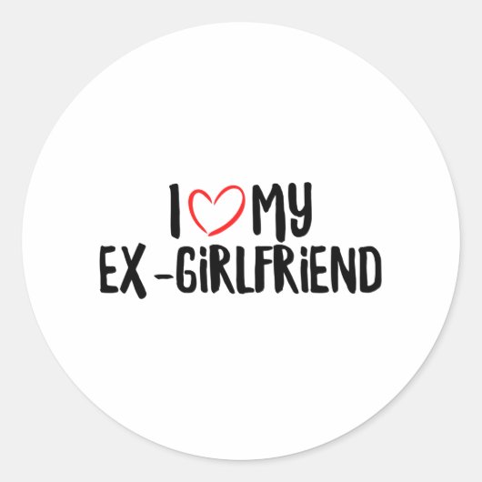 Sticker Rond J'Aime Mon Ex-Fille (Devant)