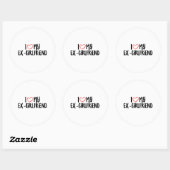 Sticker Rond J'Aime Mon Ex-Fille (Feuille)