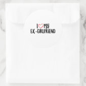 Sticker Rond J'Aime Mon Ex-Fille (Sac)