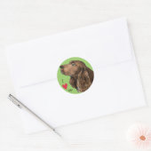 Sticker Rond J'aime mon Field Spaniel (Enveloppe)