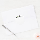 Sticker Rond J'Aime Mon Frère Gay Copier (Enveloppe)