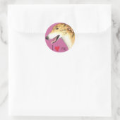 Sticker Rond J'aime mon Greyhound (Sac)