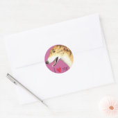 Sticker Rond J'aime mon Greyhound (Enveloppe)