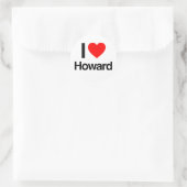 Sticker Rond J'Aime Mon Howard (Sac)