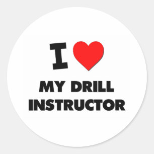 Sticker Rond J'aime mon instructeur de foret