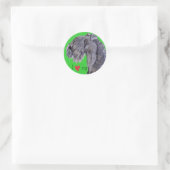 Sticker Rond J'aime mon Kerry Blue Terrier (Sac)