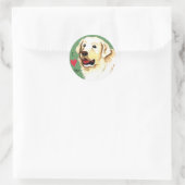 Sticker Rond J'aime mon Kuvasz (Sac)