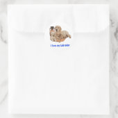 Sticker Rond J'aime mon Labrador (Sac)