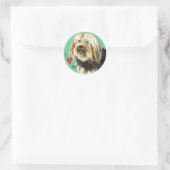 Sticker Rond J'aime mon Lowchen (Sac)