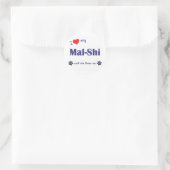 Sticker Rond J'Aime Mon Mal-Shi (Chien Féminin) (Sac)