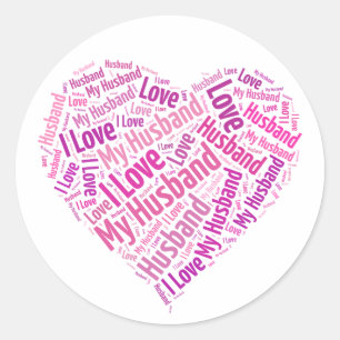 Sticker Rond J'Aime Mon Mari