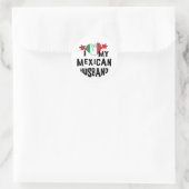 Sticker Rond J'Aime Mon Mari Mexicain (Sac)