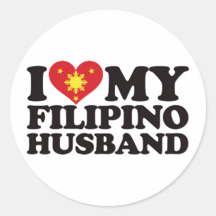 Sticker Rond J'Aime Mon Mari Philippin