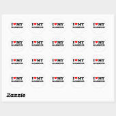 Sticker Rond J'Aime Mon Masseur (Feuille)