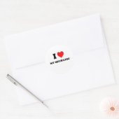 Sticker Rond J'aime mon mécanicien (Enveloppe)
