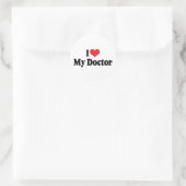 Sticker Rond J'aime mon médecin (Sac)