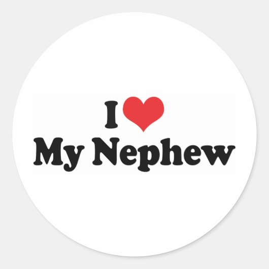 Sticker Rond J'aime mon neveu (Devant)