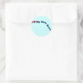 Sticker Rond J'Aime Mon Nouveau Genou (Sac)