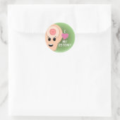 Sticker Rond J'aime mon Ostomy (Sac)