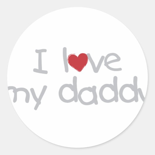 Sticker Rond J'Aime Mon Papa (Devant)