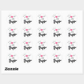 Sticker Rond J'aime mon papa design (Feuille)