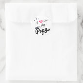Sticker Rond J'aime mon papa design (Sac)