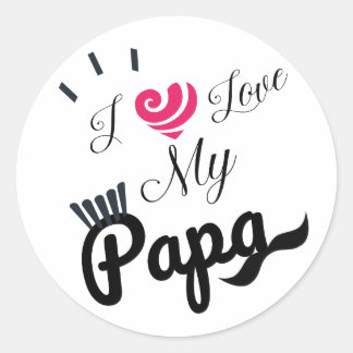 Sticker Rond J'aime mon papa design