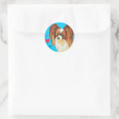Sticker Rond J'aime mon papillon (Sac)