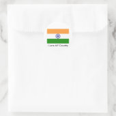 Sticker Rond J'aime mon pays Inde (Sac)