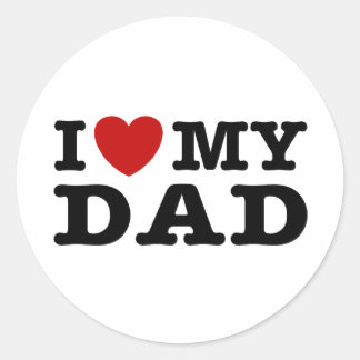 Sticker Rond J'aime mon père