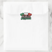 Sticker Rond J'aime mon petit ami mexicain (Sac)