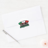 Sticker Rond J'aime mon petit ami mexicain (Enveloppe)