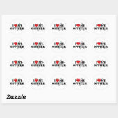 Sticker Rond J'Aime Mon Policier (Feuille)