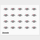 Sticker Rond J'aime mon poubelle (Feuille)