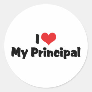 Sticker Rond J'Aime Mon Principal